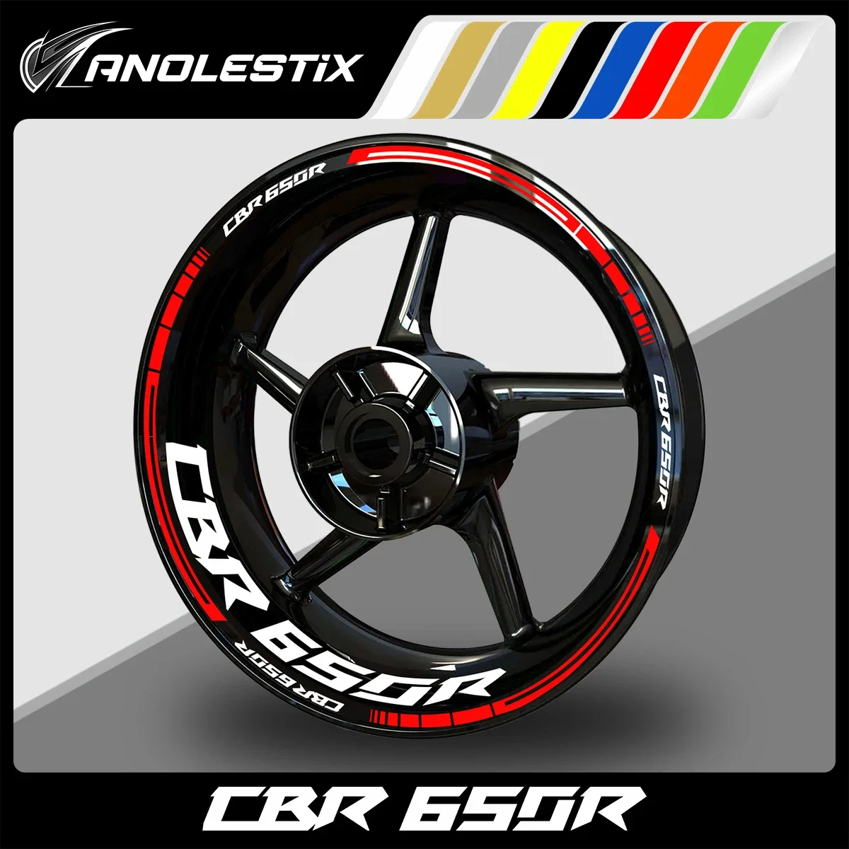 

AnoleStix Reflective Motorcycle Wheel Sticker Hub Decal Rim Stripe Tape For Honda CBR 650R 2024 2023 2022 2021 2020 2019