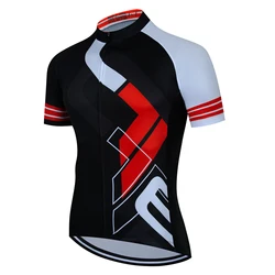 cycling jersey Mountain Bike Men's Cycling Jersey Blue Black Short Sleeve MTB Breathable racing Sports Top 라메다자전거의류 Джерси