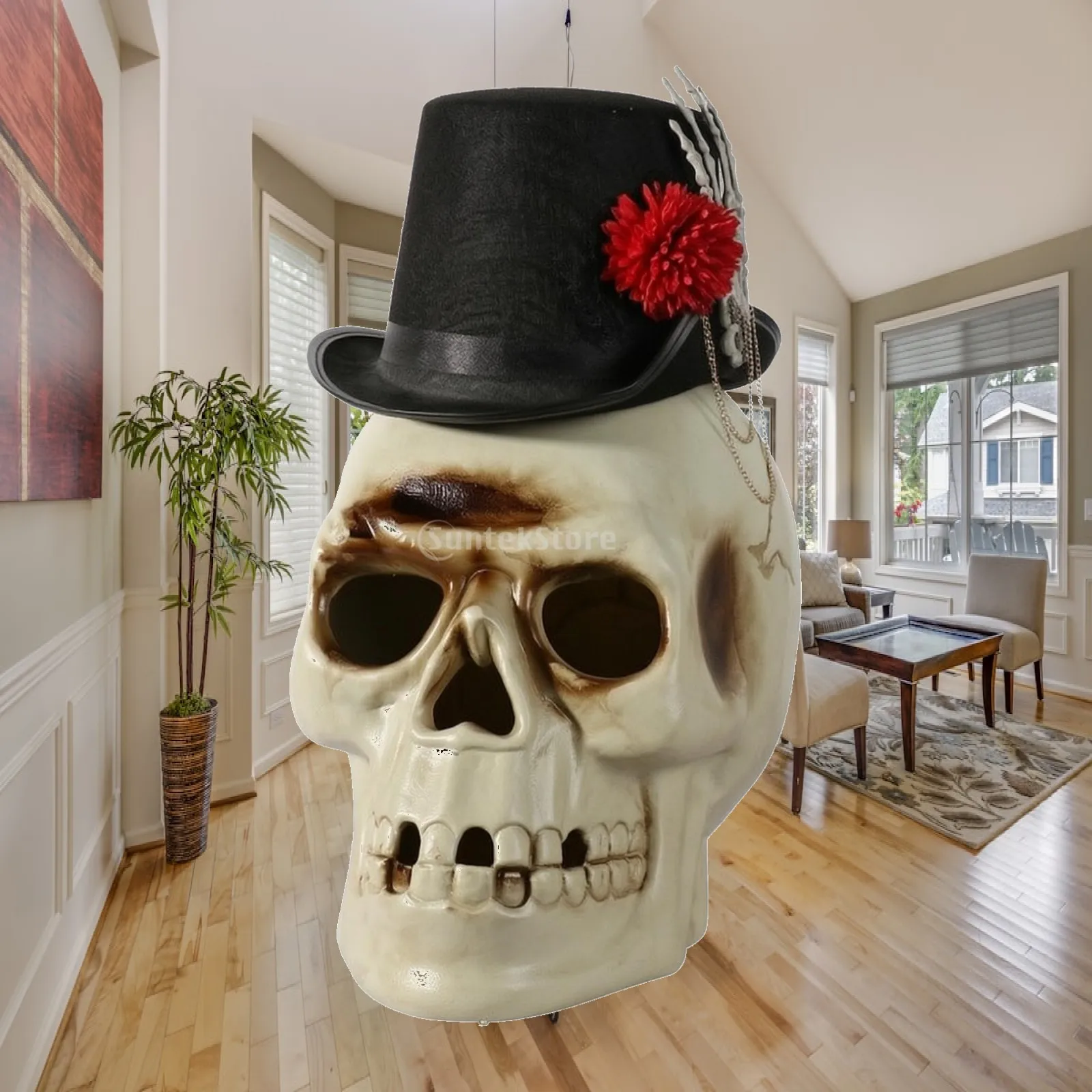Powered Lightilluminated Cranium | Spooky Display Prop cranium, for eerie house