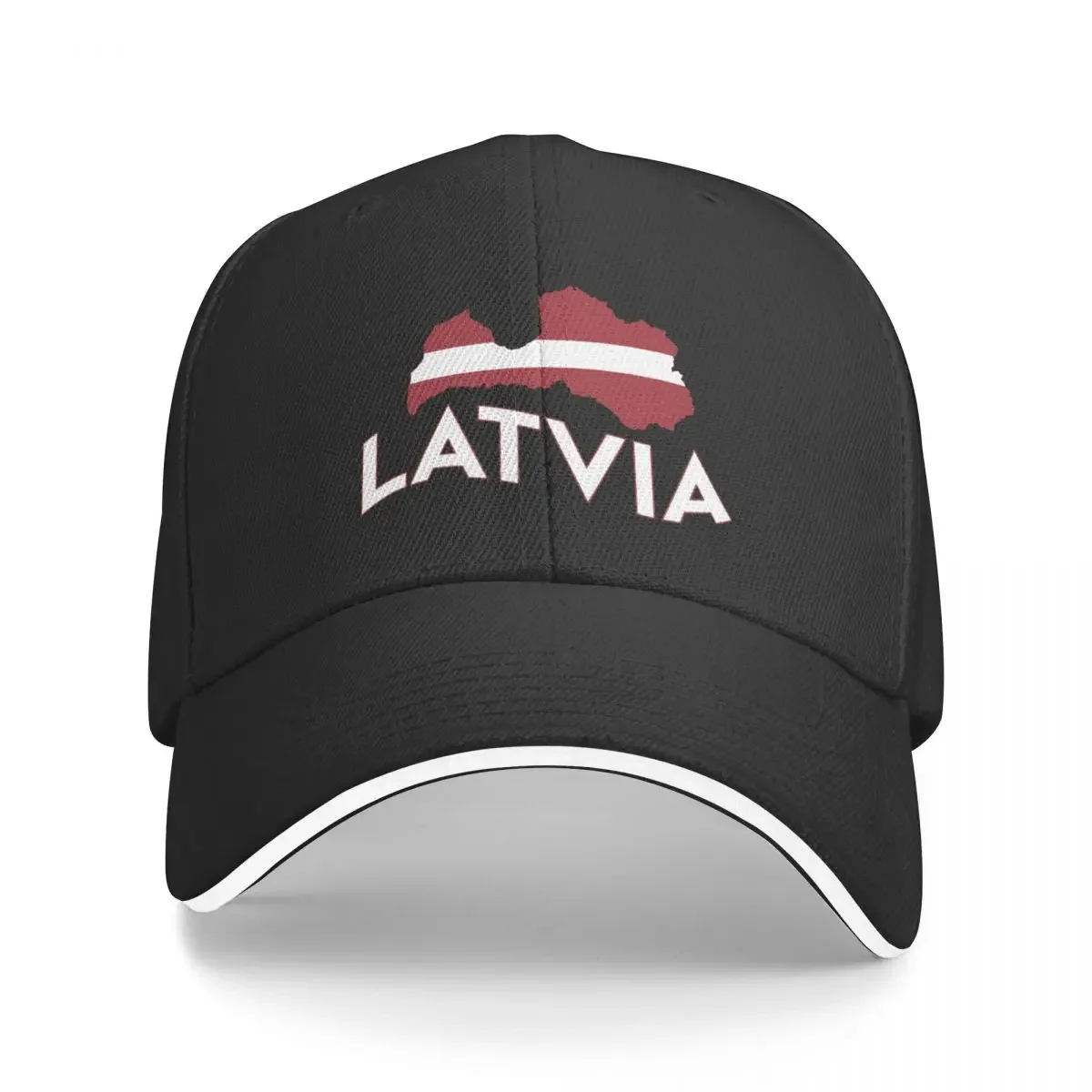 Playful Latvian Flag and Map Baseball Cap Horse Hat cute Hat Beach Women's Hats Men's