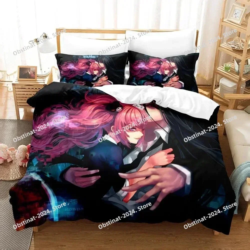 Top Anime Danganronpa V3 Bedding Set Print single Comforter Quilt Bed Cover Duvet Cover Pillow Case 3 Pieces Set Kids Adult Size