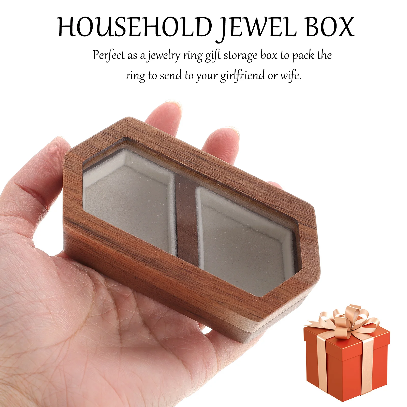 

Wooden Jewelry Box Retro Style Magnetic Closure For Ring Necklace Earrings Storage Gift Case Women Wood Jewel Organizer