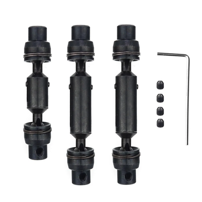 3Pcs albero di trasmissione in metallo CVD per WPL B16 B36 Q60 Q63 Q64 MN77 FY004 6WD 1/16 RC parti di aggiornamento per auto