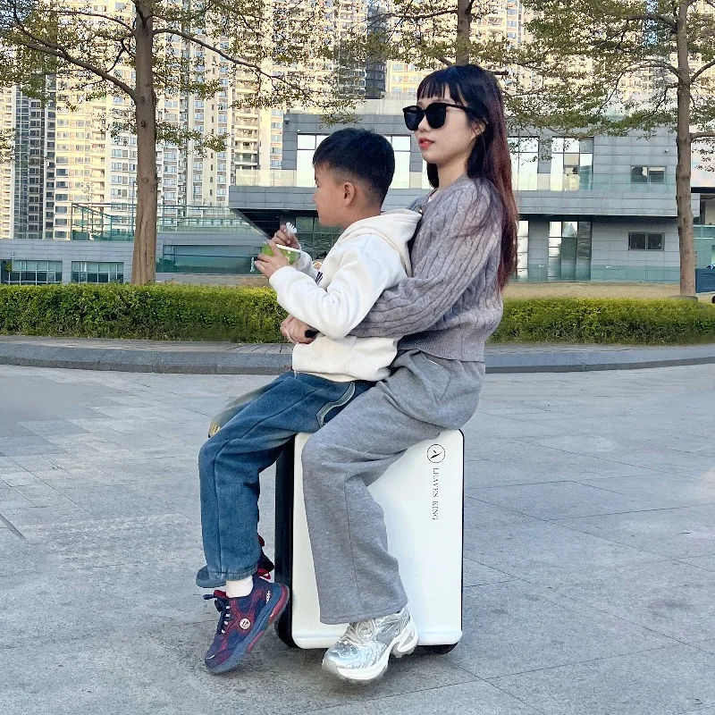 

2025Unisex Leavesking Modern Boarding Suitcase PC Business Travel Luggage Case Removable Battery Smart Riding Suitcase For Adult