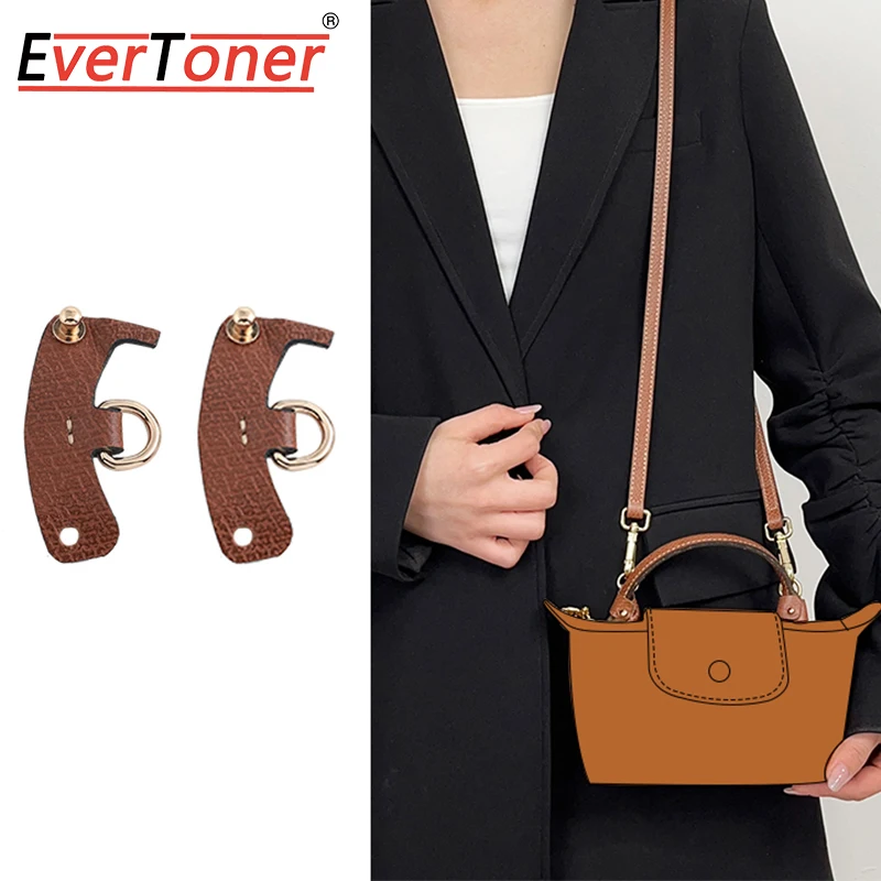 

EverToner Bag Punch-free Buckles for Longchamp Shoulder Strap Protective Cover Belt Tire Button Metal Bag Accessories