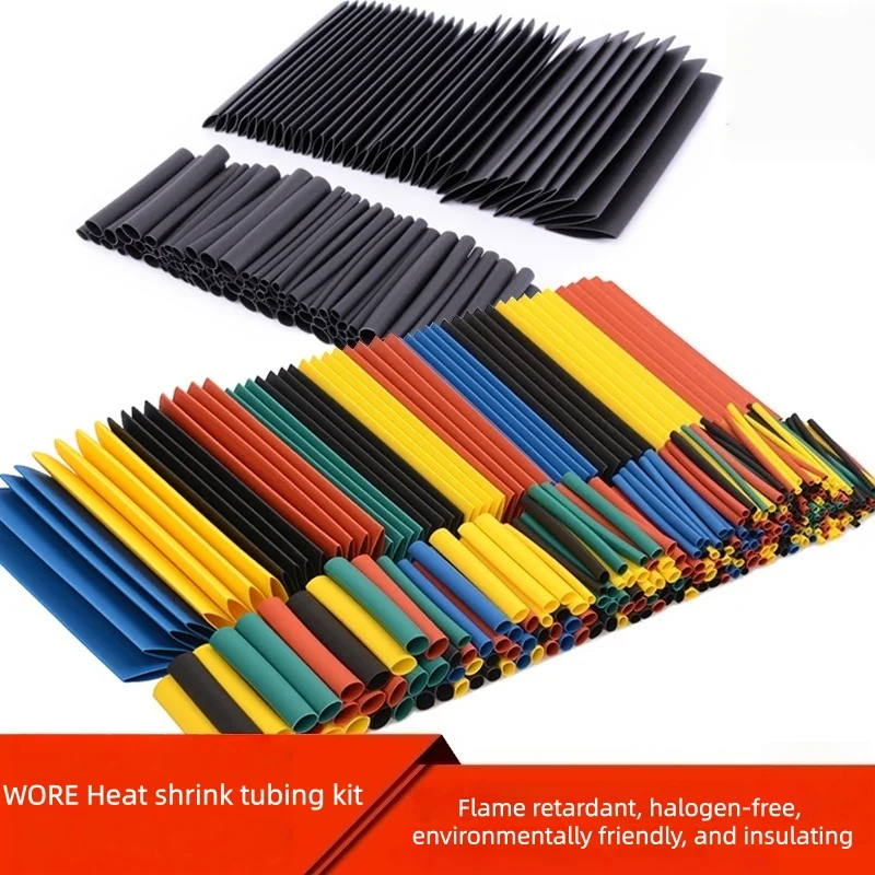 

Термоусадочная трубка 328/127/530 шт. Комбинированная трубка с термоусадочной трубкой, изоляционная усадка с электрической лентой, экологически чистая