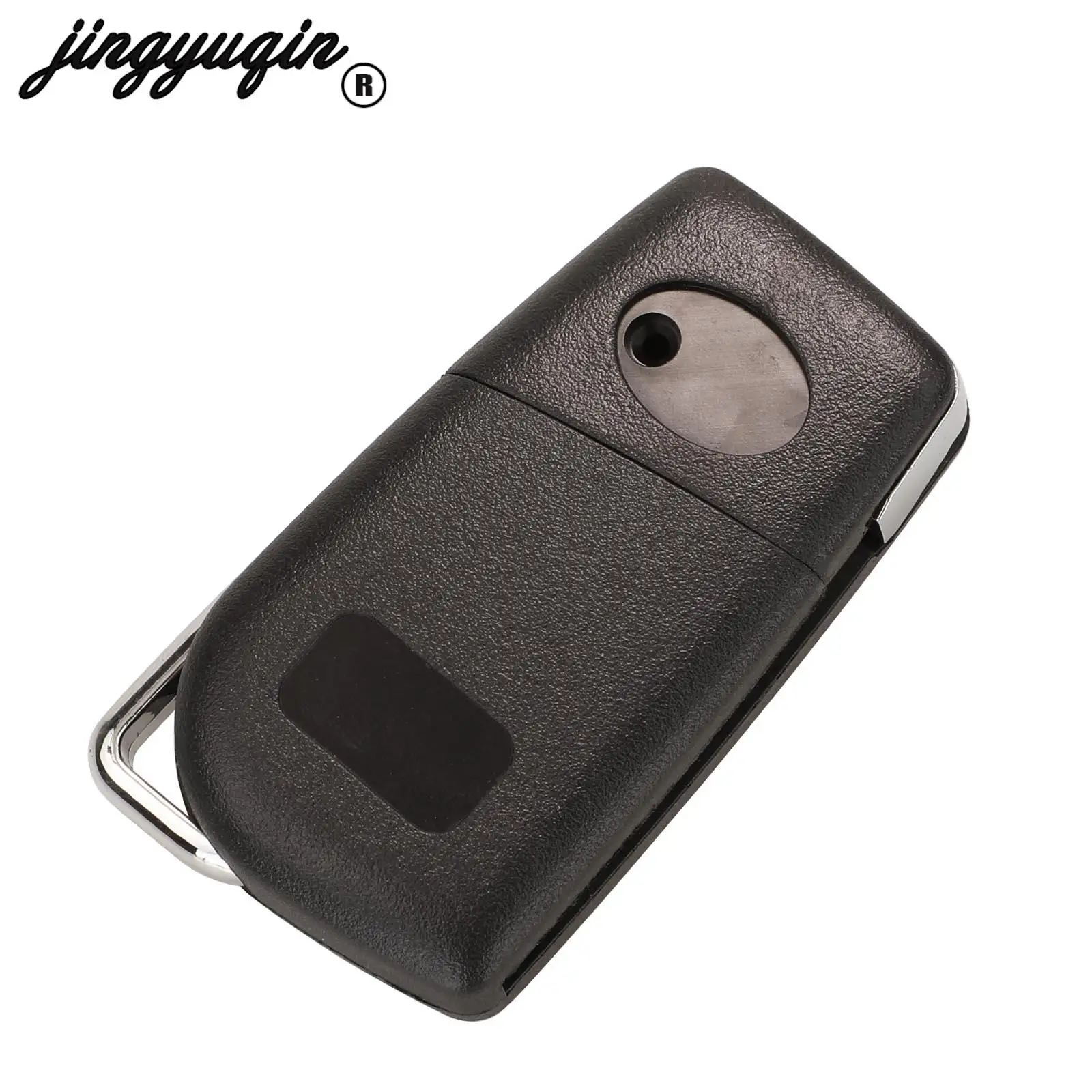 jingyuqin 3 Buttons Folding Flip Remote Car Key Case Shell For Toyota Corolla 2017 Fob With VA2 Blade Replacement