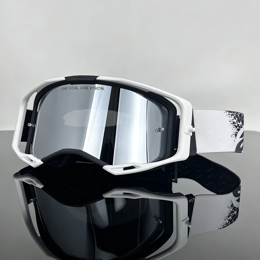 Neueste Motorradbrille mit HD-Gläsern, Winddichte Sportbrille für Motocross, MTB, ATV, Radsport, Rennen, Offroad, UV400-Schutz Sonnenbrille