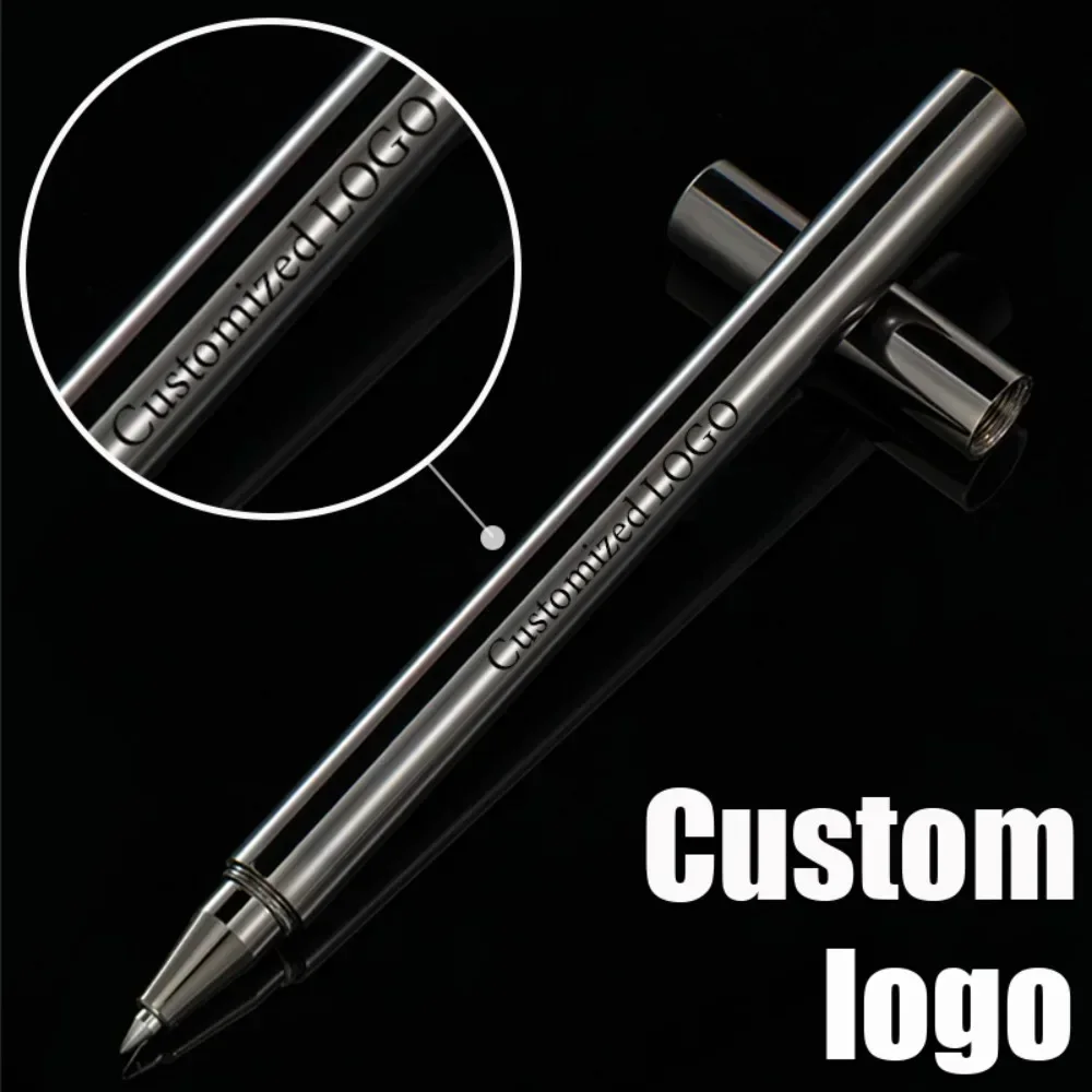 

New Creative Luxury Metal Signature Pen Customized Logo Business Office Ballpoint Pen Writing Stationery Gift Neutral Pen