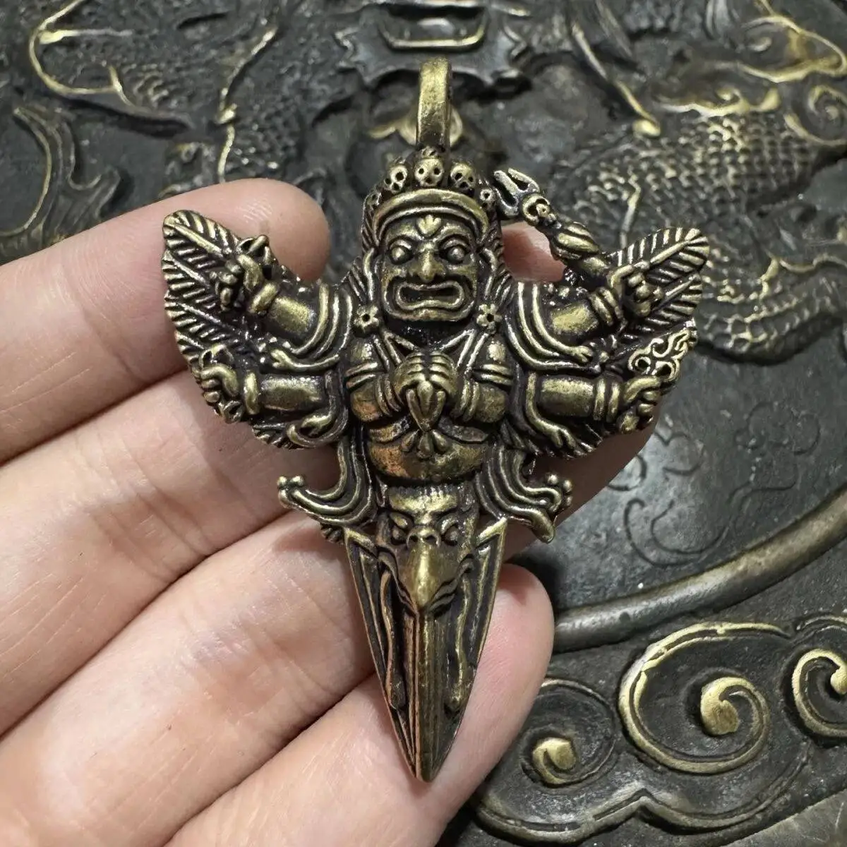 Six-Armed Mahakala Pendant Hanging Ornament