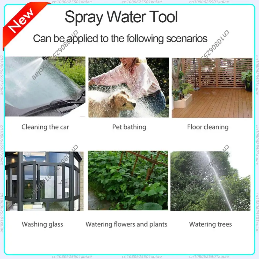 Hose Car Wash Nozzle Adjustable Direct Spray Sprinkler Multifunctional Hose Sprinkler Plastic Car Wash Water Gun for Car Washing