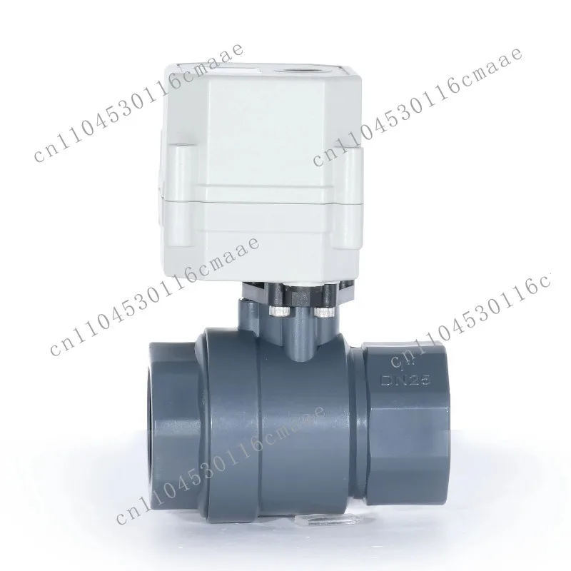 IP67 1 Inch DN25 CR202 2-wires Electric Motorized Control UPVC Plastic Ball Valve AC220V/DC24V