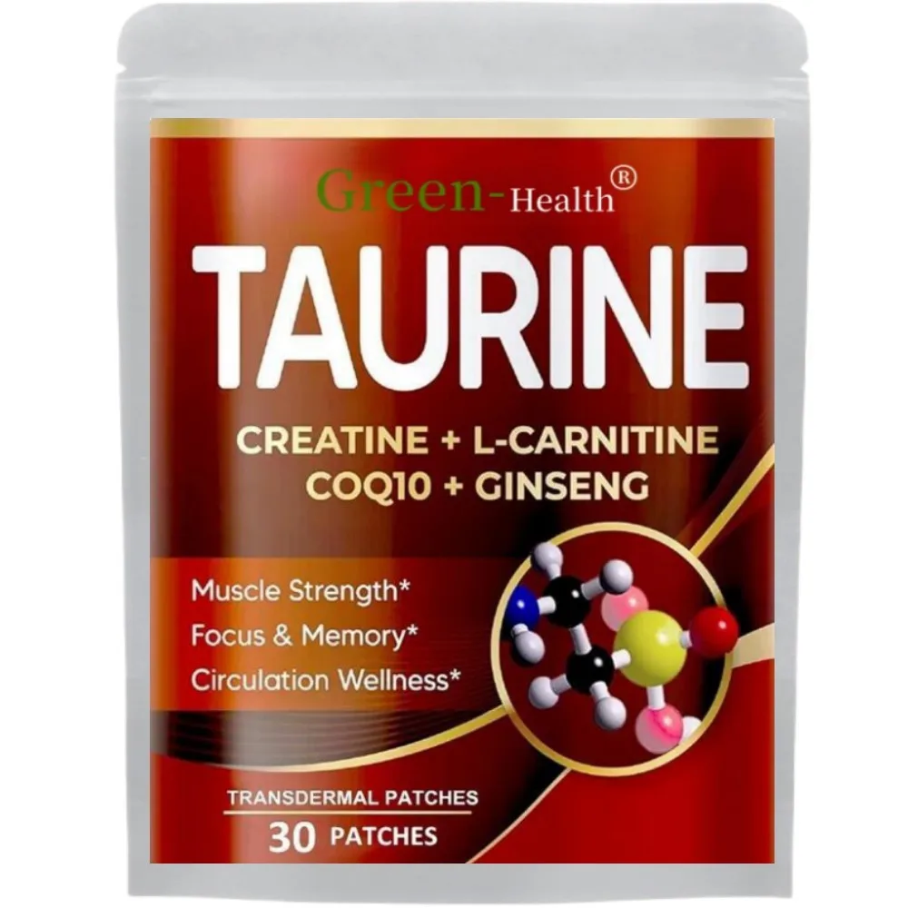 

Taurine Transdermal Patches Muscle Strength, Focus, Memory -30 Patches One Month Supply