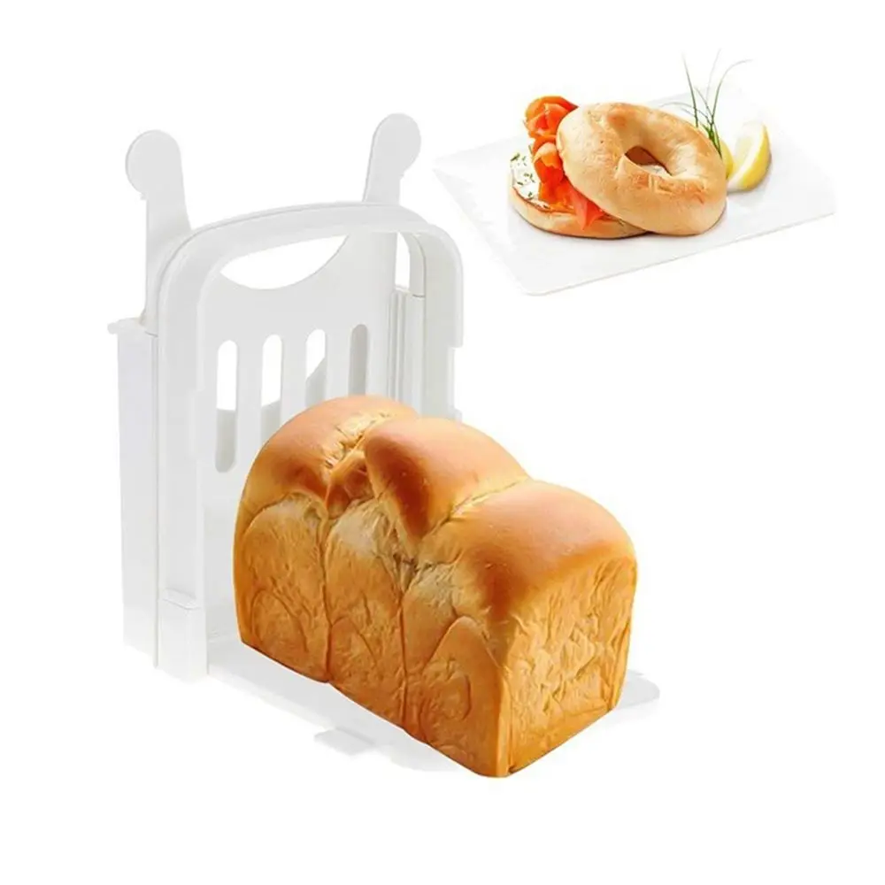 Manual Adjustable Bagel Loaf With Cutting Guide Sandwich Kitchen Tool Slicing Machine Bread Slicer Toast Cutter