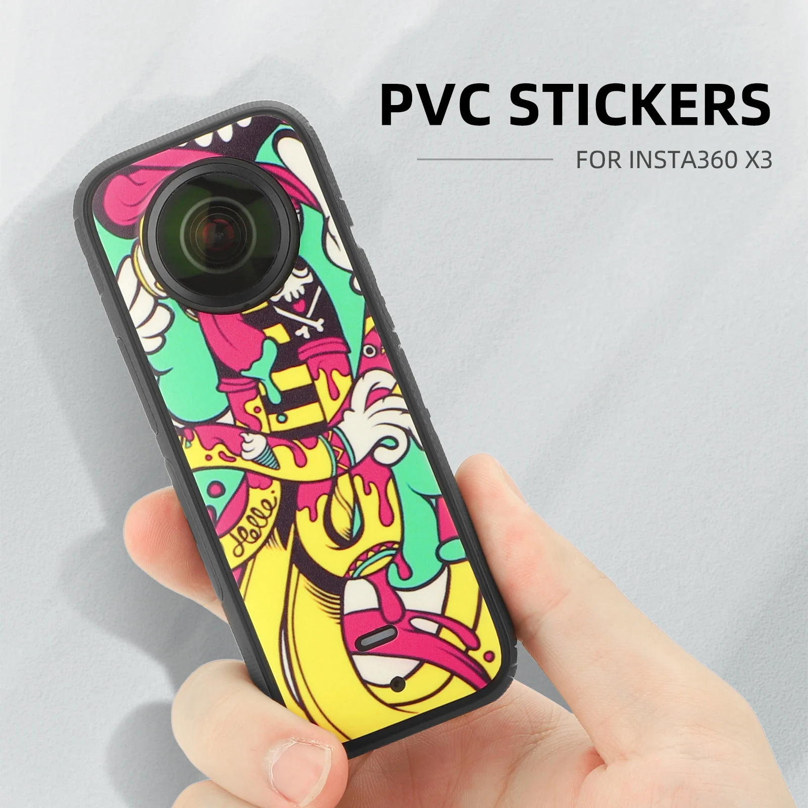 PVC Sticker Decals For Insta360 X3 Color Stickers Protective Film Waterproof Decals Removable Skin for Insta360 One X3 Accessory