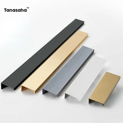 Hidden Handles for Home Dresser Drawer Knobs Kitchen Cabinet Handles Wardrobe Aluminum Alloy Cupboard Door Handle Hardware