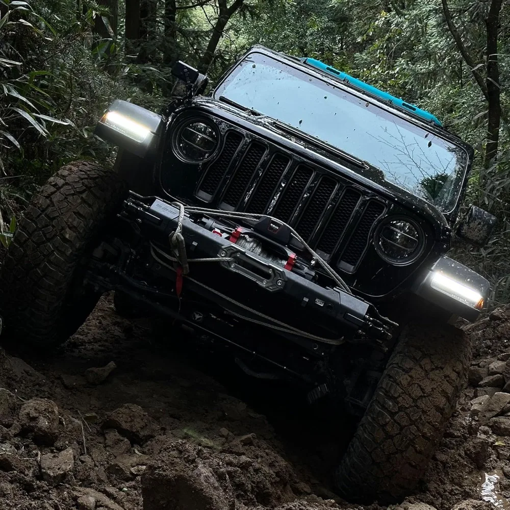 ترقية جديدة-Winch-13500 رطل. ونش كهربائي بسعة تحميل - طاقة تيار مستمر 12 فولت لشاحنة القطر على الطرق الوعرة، 2 في 1 لاسلكي - جودة عالية #6