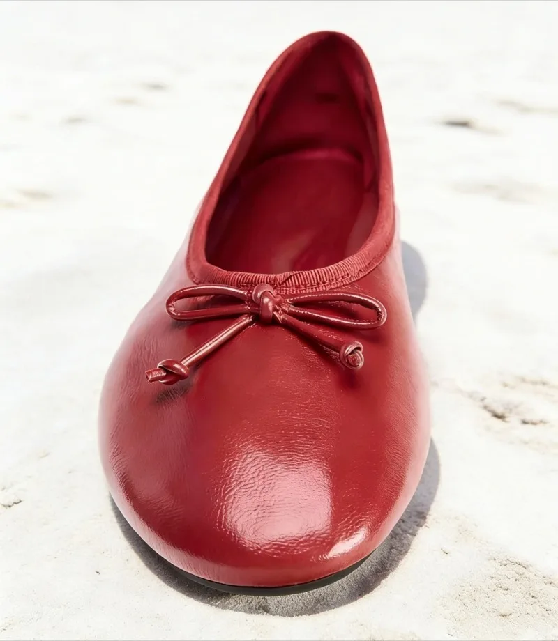 

Bow Ballet Flats Women Spring Autumn 2026 New Red Sneaker Ballet Shoes Concise Comfortable Light Casual Mary Jane Shoes Women