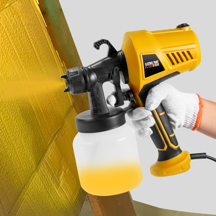 800ml Portable Sprayer Gun 500W Household Paint Sprayer Detachable High Pressure Spray Gun for Painting Ceiling Walls Fence Door