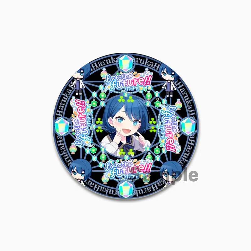58mm Kiritani Haruka Badge Cosplay Comic Brooches Handmade Cute Enamel Pins for Collar Clothes Hat
