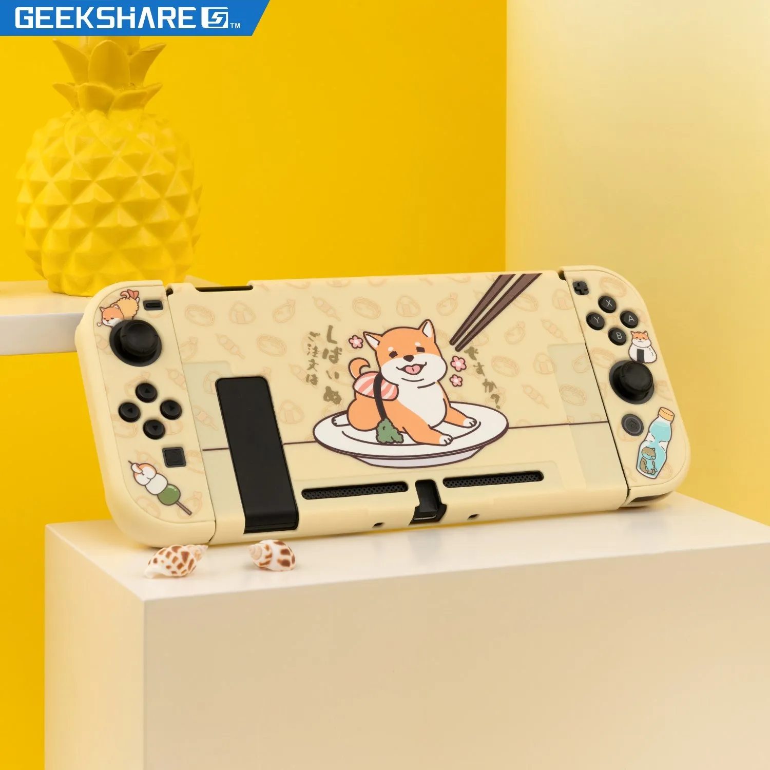 GeekShare Nintendo Schalter Shell Sea Nette Shiba Inu Otter Nintend Schalter Lite Fall Harte Abdeckung Zurück Grip Shell Für NS zubehör