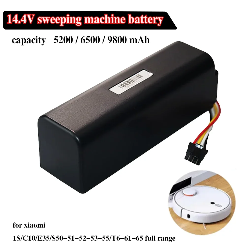 

4S2P 5200mAh14.4V Xiaomi Robotic Vacuum Cleaner Replacement Battery For Xiaomi Roborock S55 S60 S65 S50 S51 S5 MAX S6 Part