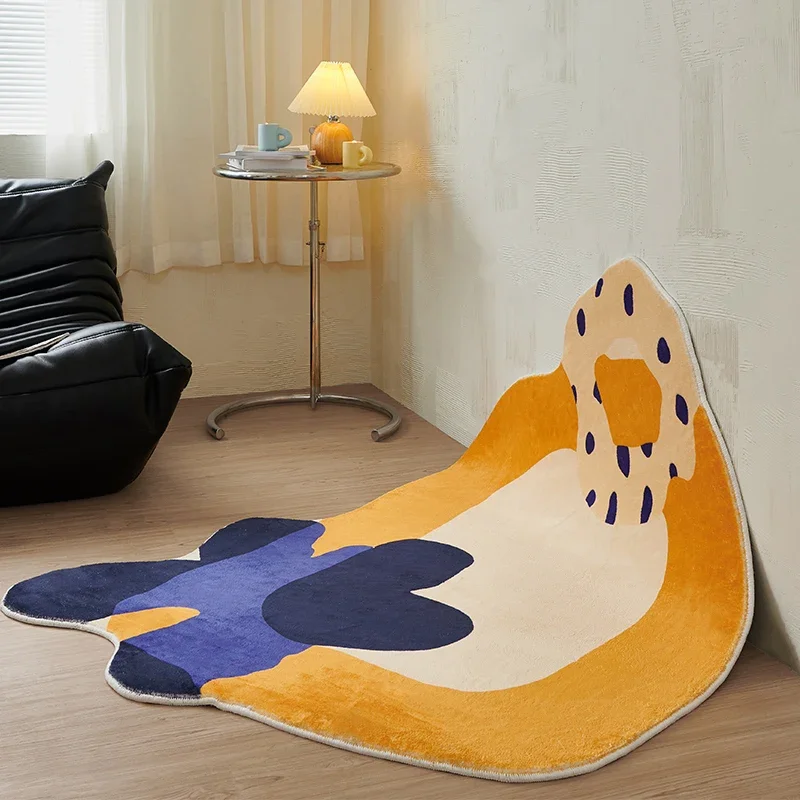 Thick Irregular Lounge Rug Nordic Style Carpets for Living Room Children's Bedroom Decor Shaped Carpet Home Plush Non-slip Mat