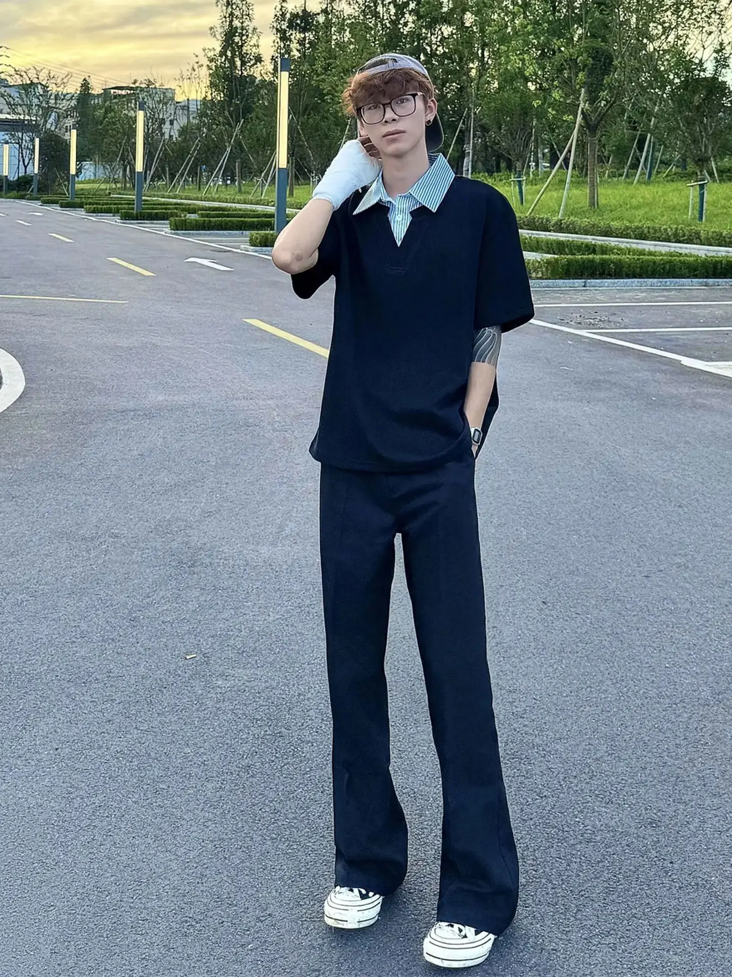 

Мужские джинсы Bla American High Street: прямые, тонкие, летние, из денима, с расклешенным низом, прочные, повседневные брюки