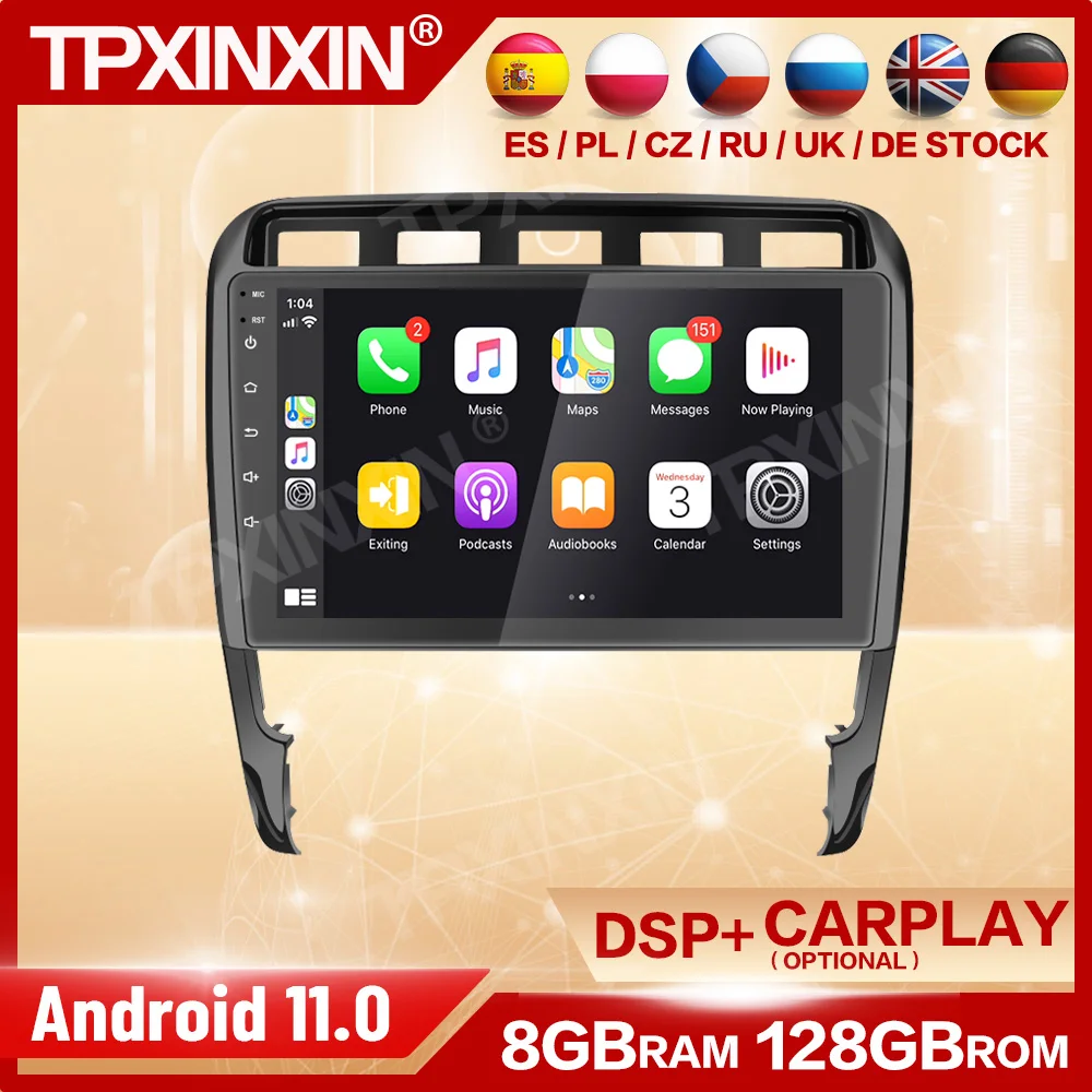 Multimedia Android Player Auto Car Radio Stereo For Porsche Cayenne 2002 2003 2004 2005 2006 2007 2008 2009 2010 GPS Head Unit