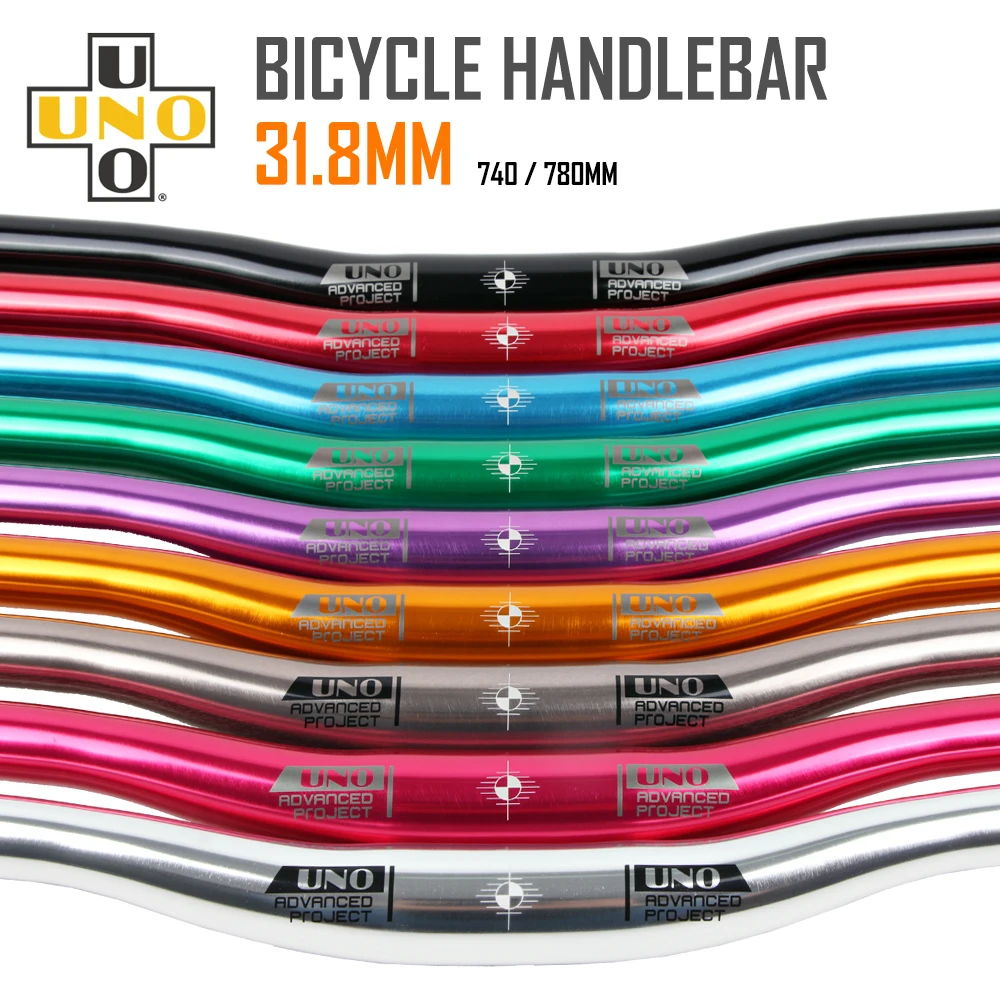 

UNO Universal Bike Handlebars MTB 31.8x740/780mm Aluminum Alloy Riser Handle Tube Mountain Bicycle Steering Wheel