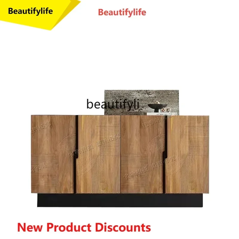 

Q181 LNordic solid wood dining side medieval entrance cabinet home shoe cabinet bedside storage locker