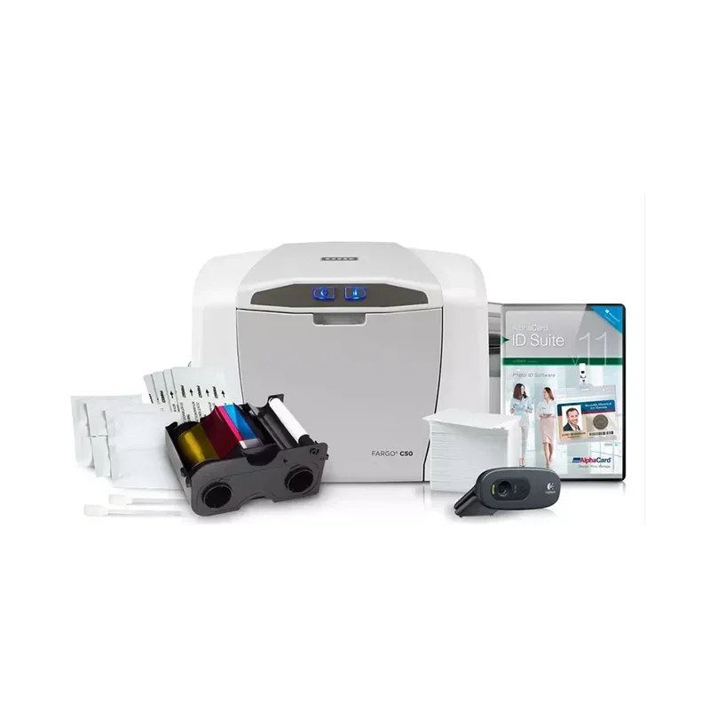 

300DIP FARGO C50 PVC ID Card Printer with ribbon