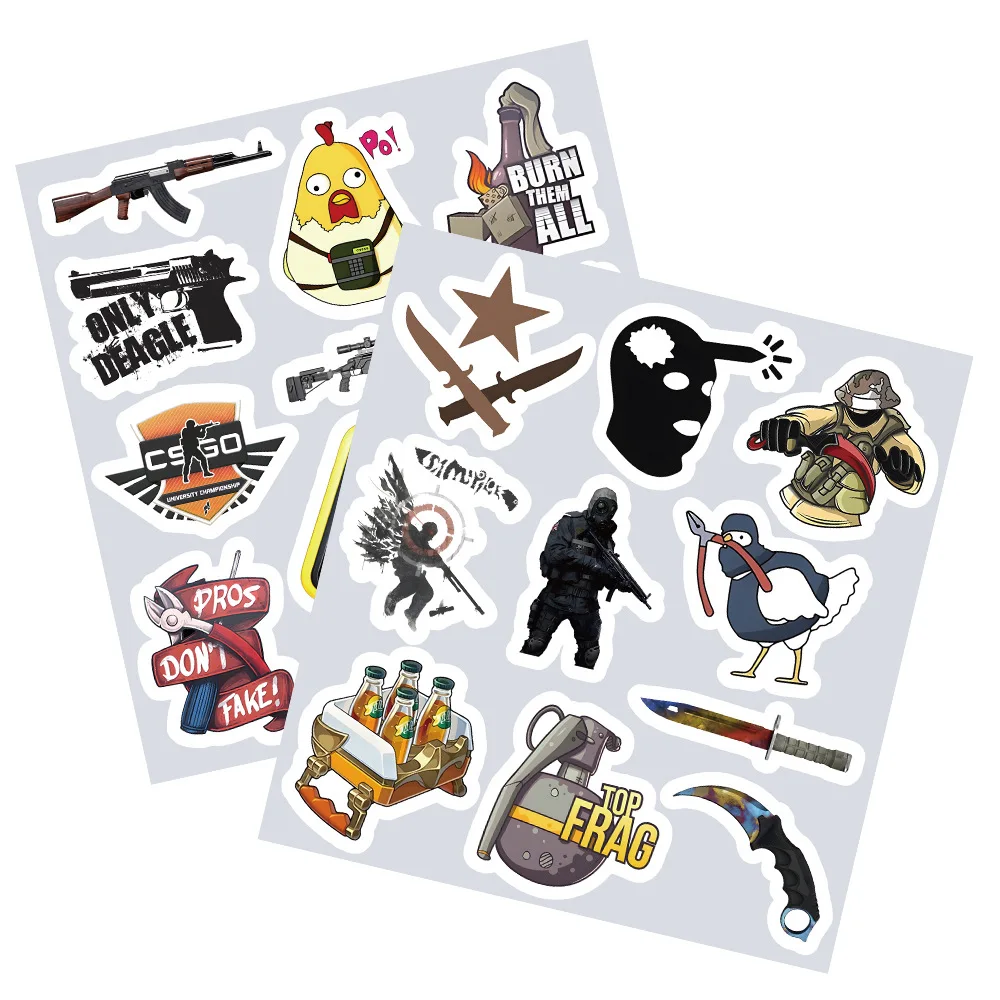 10/30/63PCS Nuovo Gioco Caldo CS GO Adesivi Del Fumetto FAI DA TE Laptop Bagagli di Skateboard Graffiti Decalcomanie Divertimento per Il Capretto giocattoli regalo