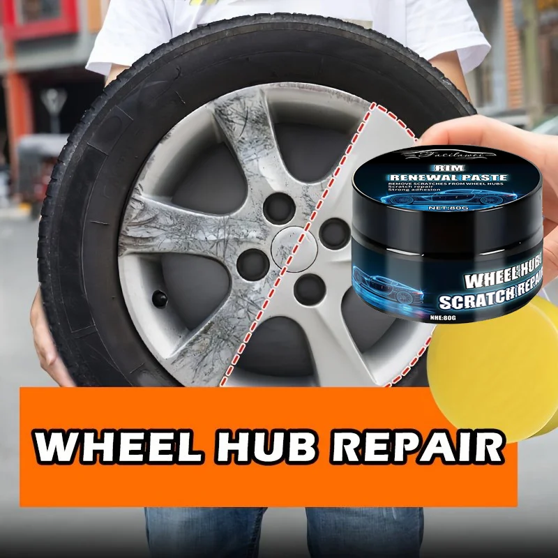 NEW!!Universal Wheel Center Hub Repair Set - Alloy Rim Scratch Repair, Anti-rust and Gloss Enhancer, based on plastic, including