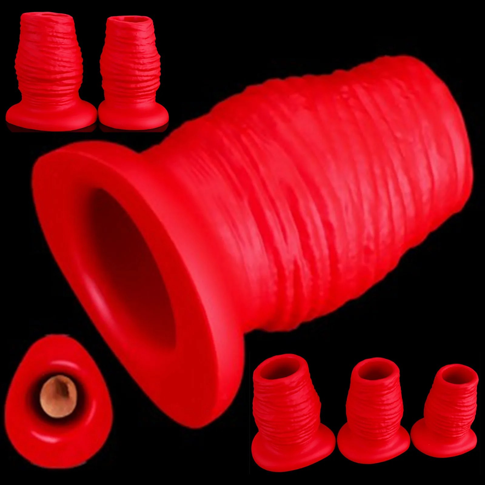 NEW Silicone Soft Hollow Anal Plug Xxl Huge Butt Plug Gay Anal Sex Toys Hollow Speculum Anus Dilation Enema Prostate Massager 18