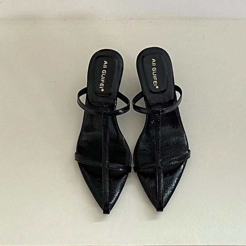New In Summer Fashion T-Strap Women Wedges Sandals Pumps Heels Slides Pointed Toe Elegant Design Wedge Shoes For Ladies Sandal - view 3