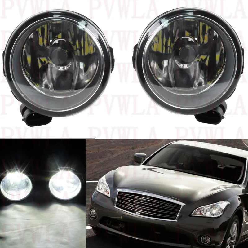 2pcs Front Bumper Fog Lamp Lights With LED Bulbs 261508990B For Infiniti M35h 2012 2013