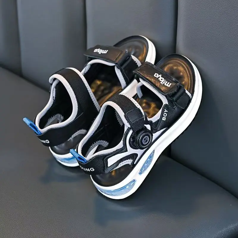 

Solid Color Basic Kids Flat Sandals Summer Casual Breathable Look Daily Home Outdoor Leisure Walking Shoes