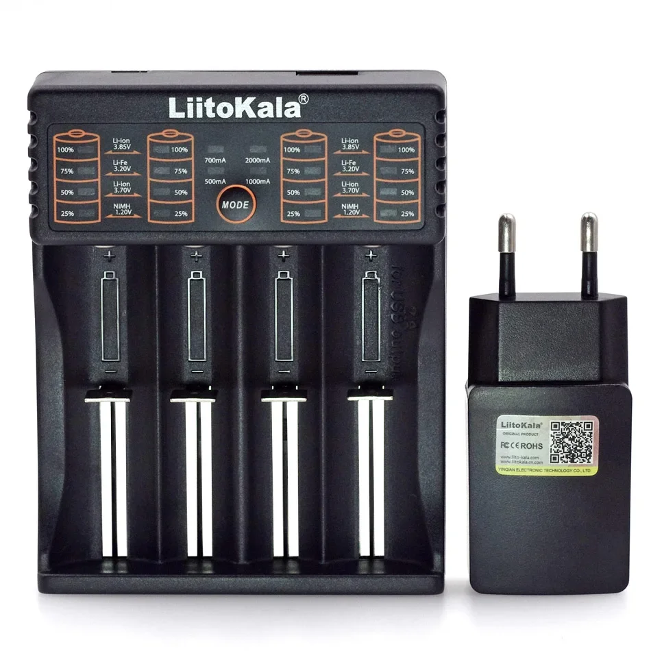 Liitokala Lii-402 Lii-202 Lii-100 Lii-S2 Lii-S4 Lii-S6 3.7V 3.2V 1.2V 3.8V 26650 16340 18650 18500 NiMH Lithium Battery Charger