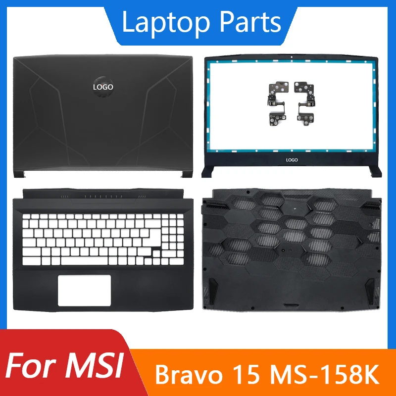 New For MSI Bravo 15 B5DD MS-158K LCD Back Cover/Front Bezel/Palmrest/Bottom Base/Hinges Laptop Shell