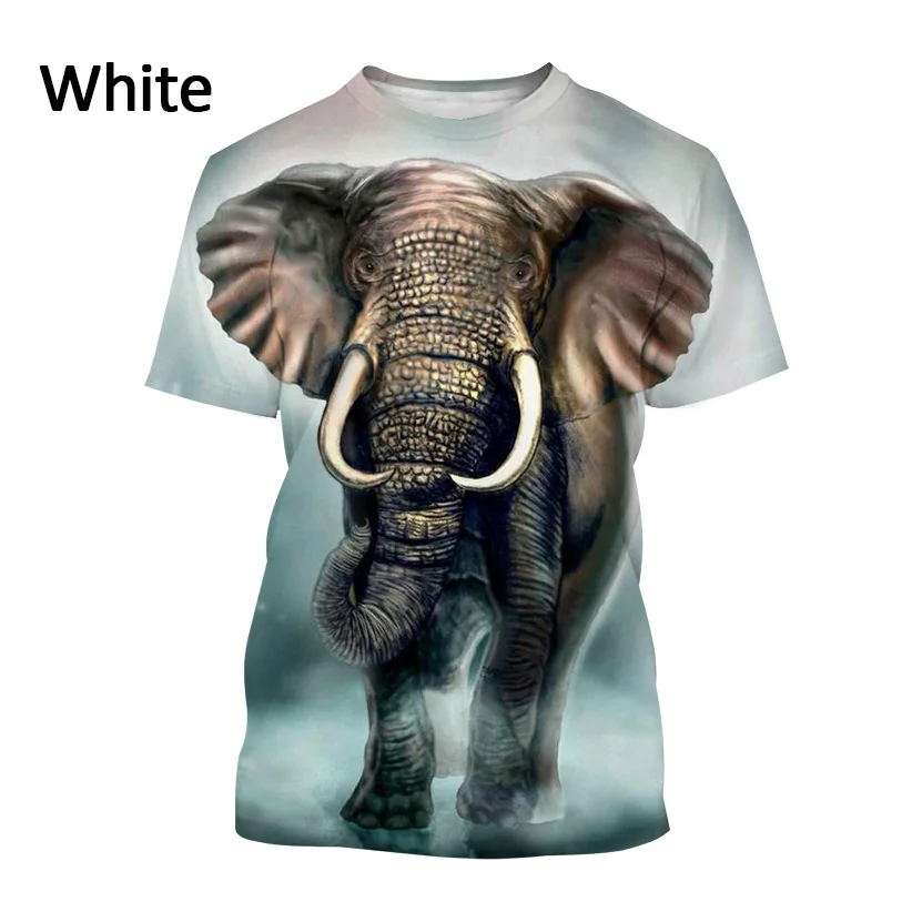 2022 Men and Woman 3D Elephant Print T-shirt Fashion Personality Funny Elephant Pattern Hip-hop Punk T-shirt XS-5XL