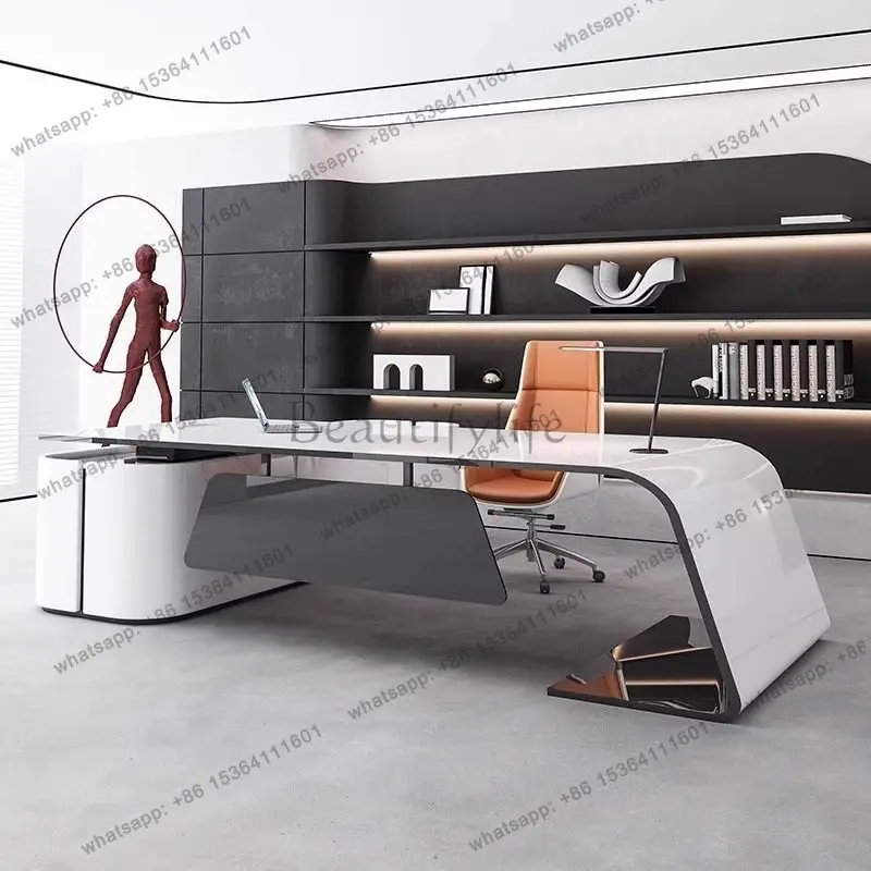 

Креативный роскошный письменный стол премиум-класса, простой и современный.