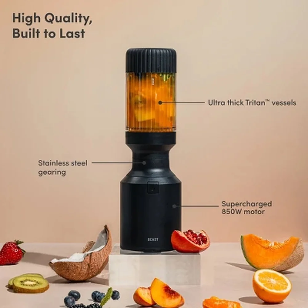 Mighty 850 Plus Premium Compact Personal Blender 850W Motor Easy Cleanup Versatile Blending Vessel Hands-Free Operation