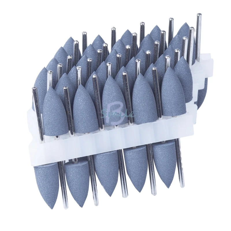 

useful durable 50Pcs/pack Dental silicone Polishers Resin Base Acrylic 2.35mm Polishing Burs for Dental lab Polishing tool