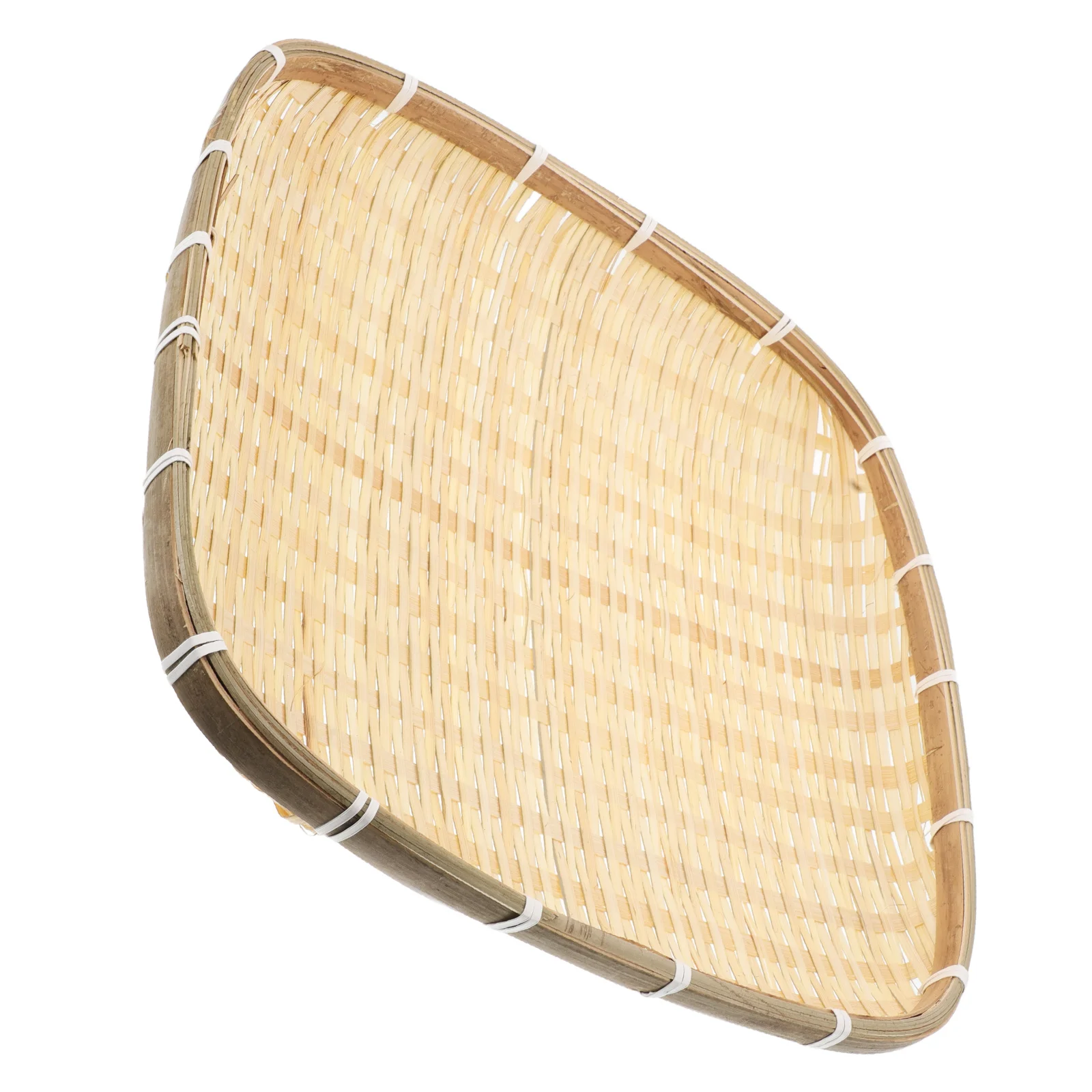 

Handmade Bamboo Woven Tray Rustic Fruits Vegetable Holder Kitchen Decorative Basket Storage Organizer Bamboo Fruits Basket