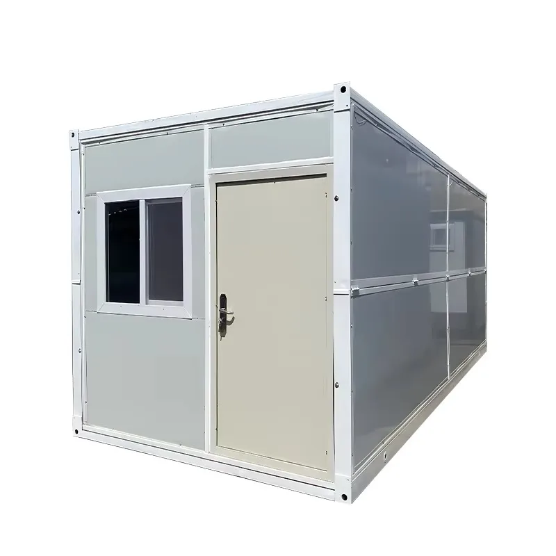 Movable Double Wing Expandable Container Room 20ft Folding House Quick Setup Prefab Customized Transport Wheels