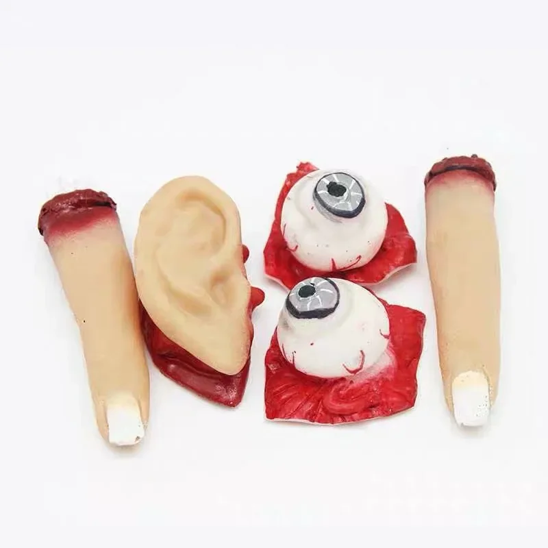 10 Pack Halloween Party Bloody Ears Eyeball Fingers Bar Tricky Horror Scars Broken Organ Props Garden Decoration Easter Cosplay