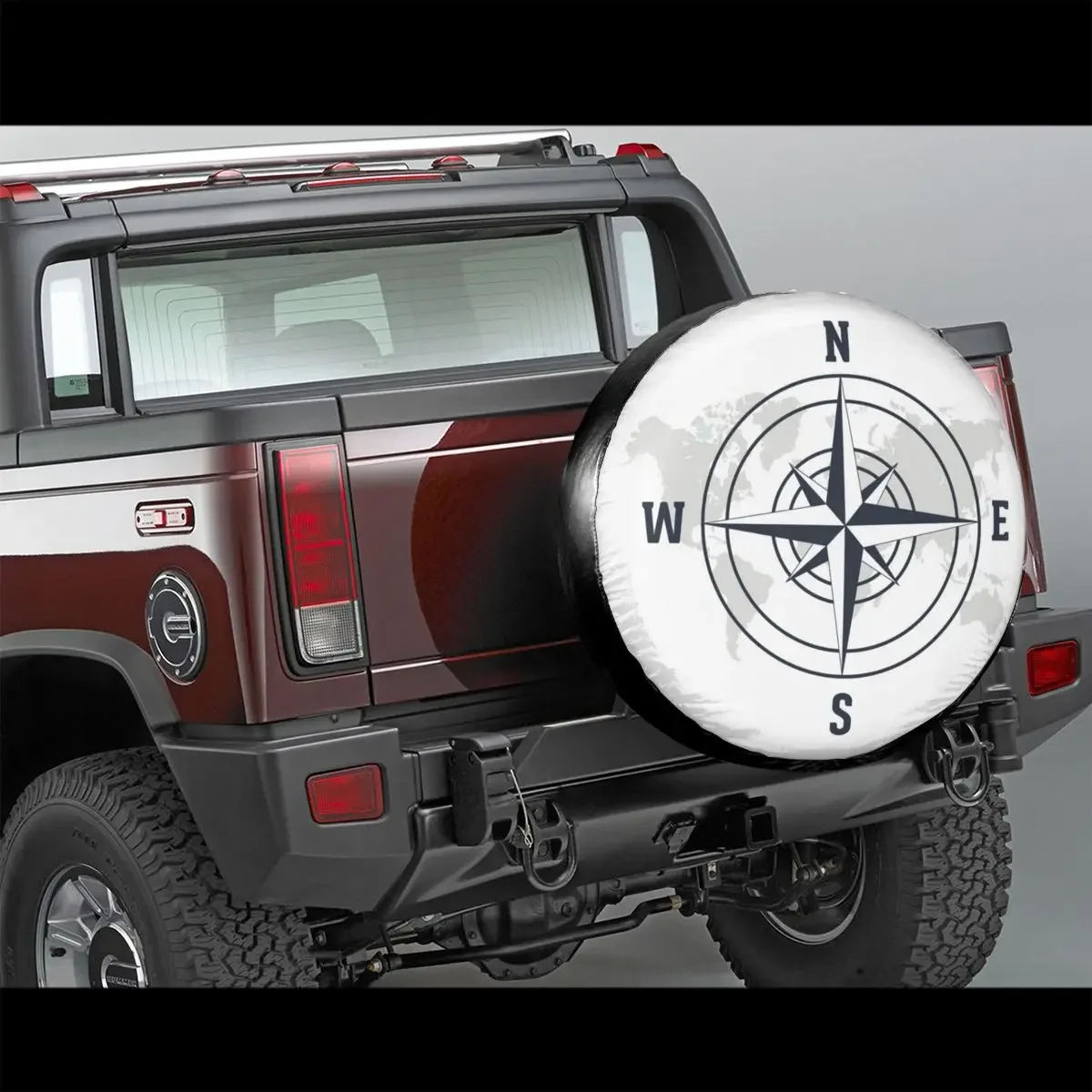 Compass Logo Spare Tire Cover for Mitsubishi Pajero Custom Direction Dust-Proof Car Wheel Covers 14