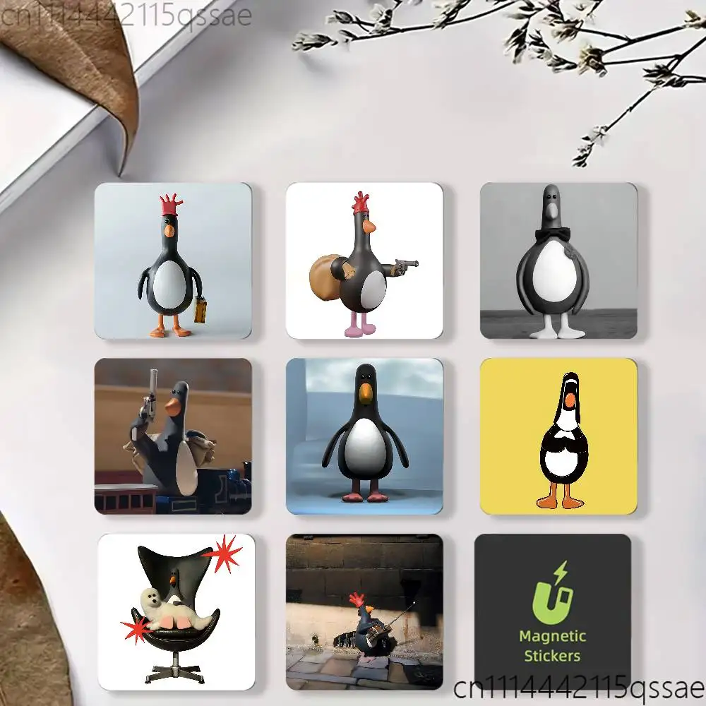 Cold-faced Feathers McGraw Acrylic Refrigerator Magnets Square Sticker Kitchen Office Decor Creative Birthday Craft Gift