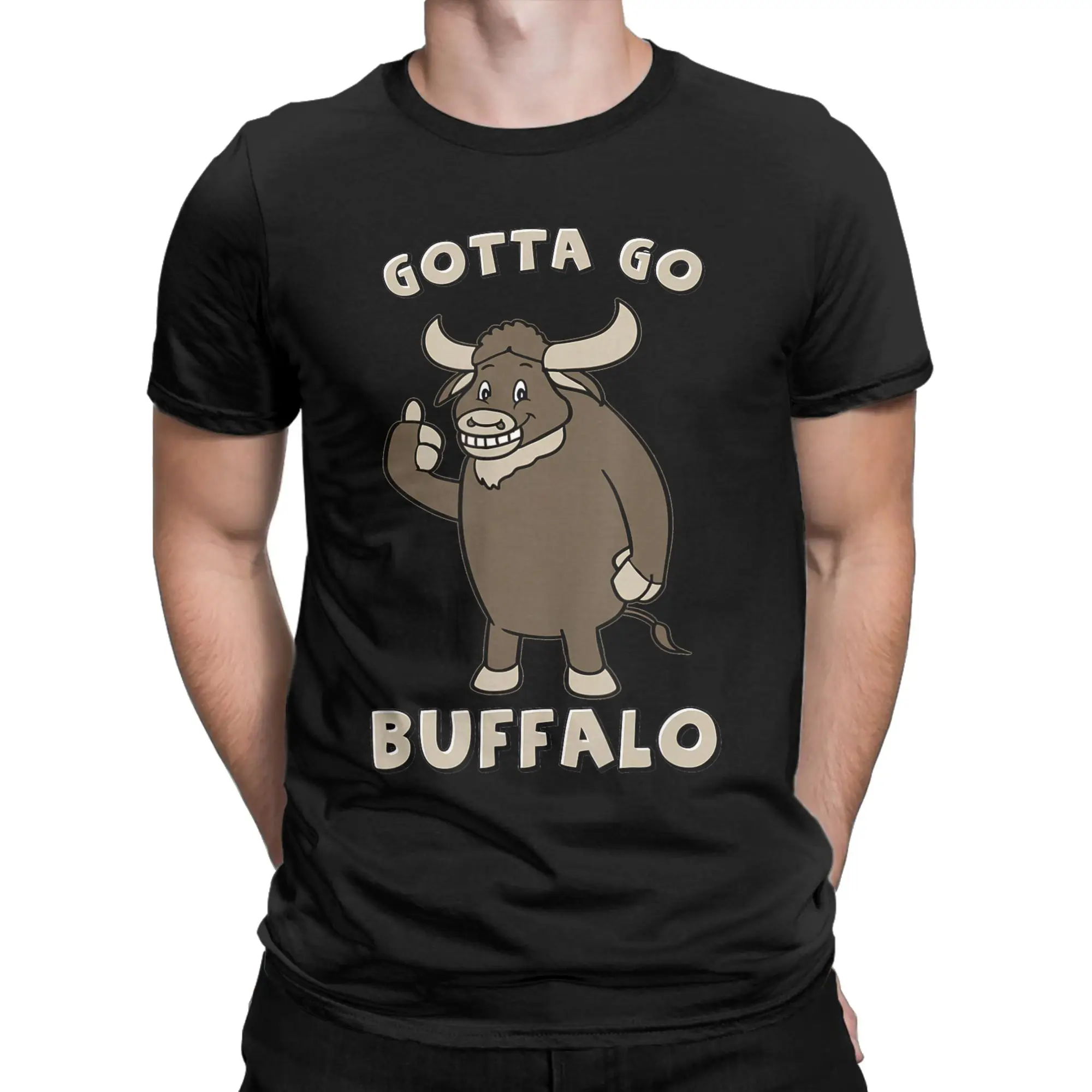 Western Bison Gotta Go Buffalo Rodeo T-Shirt Men  Fashion Pure Cotton Tee Shirt Crewneck Short Sleeve T Shirt Summer Tops